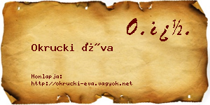 Okrucki Éva névjegykártya